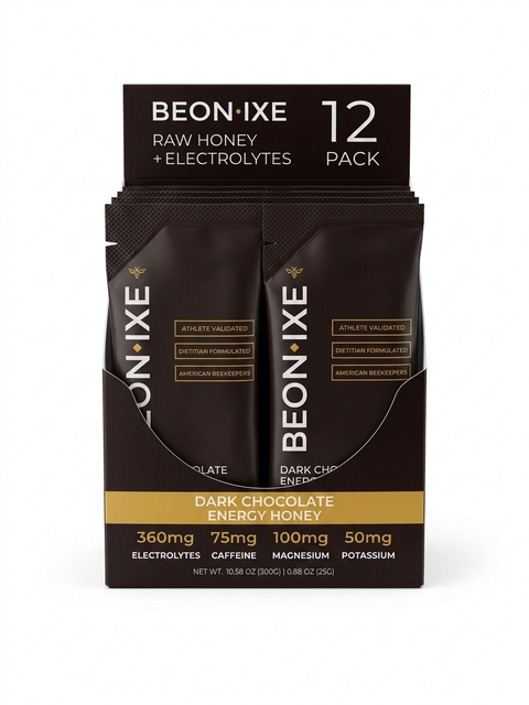 Beonixe Dark Chocolate Energy Honey, clean pre-workout and mid-run fuel